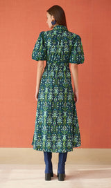 Banyan Puff Sleeve Midi Dress