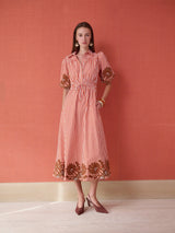 Banyan Puff Sleeve Midi Dress