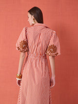Banyan Puff Sleeve Midi Dress