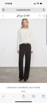 Longhair Cashmere Easy Crew