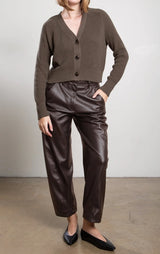Joss Barrel Pant in Vegan Leather
