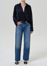 Lindz L/R Easy Straight Tuxedo Stripe Jean