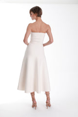 Eira Strapless Midi Dress