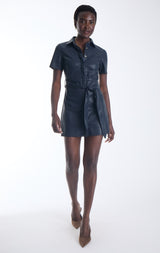 Mallie Vegan Leather Mini Dress