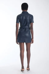 Mallie Vegan Leather Mini Dress