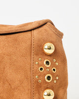 Inez Studded Suede Clutch