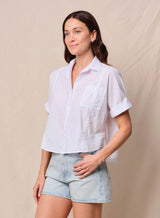 Voile Short Sleeve Dolman Shirt