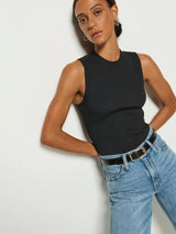 Joan Sleeveless Mock Neck