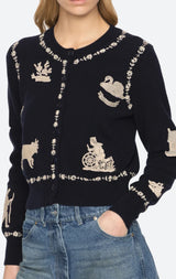 Margeurite Lace Patch Cardigan