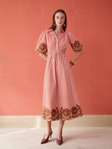 Banyan Puff Sleeve Midi Dress