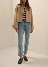 The Rue Cropped Trench Jacket
