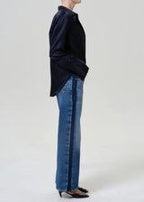Lindz L/R Easy Straight Tuxedo Stripe Jean