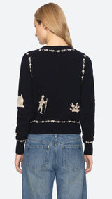 Margeurite Lace Patch Cardigan