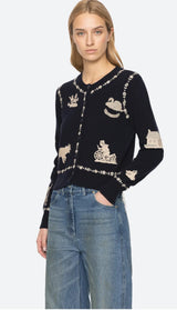 Margeurite Lace Patch Cardigan