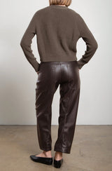 Joss Barrel Pant in Vegan Leather