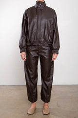 Joss Barrel Pant in Vegan Leather
