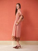 Banyan Puff Sleeve Midi Dress