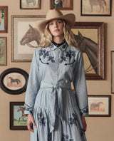 THE CHAMBRAY EMBROIDERED Western Shirt