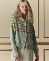 The Scholar Cardigan w/ Crotchet Stripes