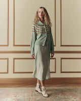 The Scholar Cardigan w/ Crotchet Stripes