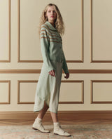 The Scholar Cardigan w/ Crotchet Stripes