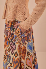 Hearts Ikat Skirt