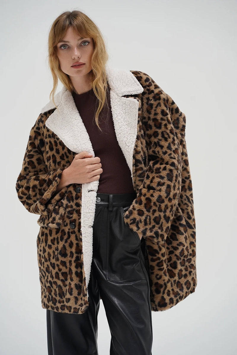 Rana Faux Leopard Jacket