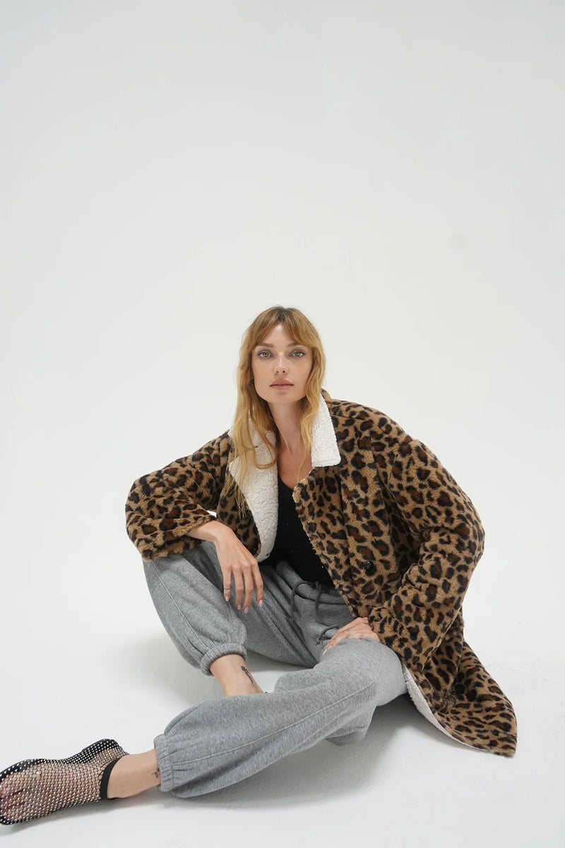 Rana Faux Leopard Jacket