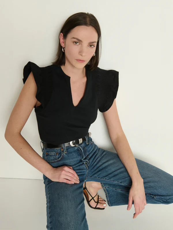 Christa Ruffle Top