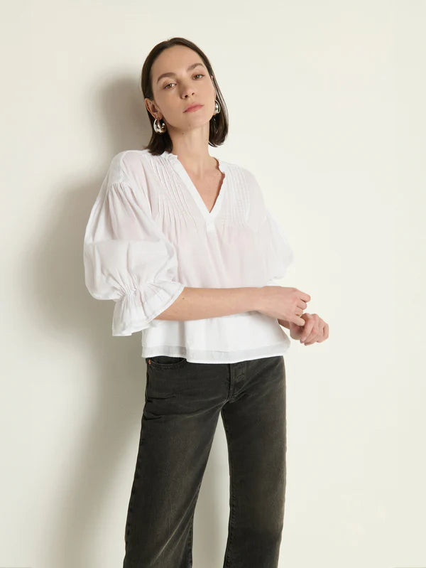 Scarlet Pintuck Top
