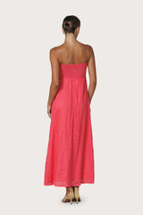 Talla Pintuck Linen Maxi Dress