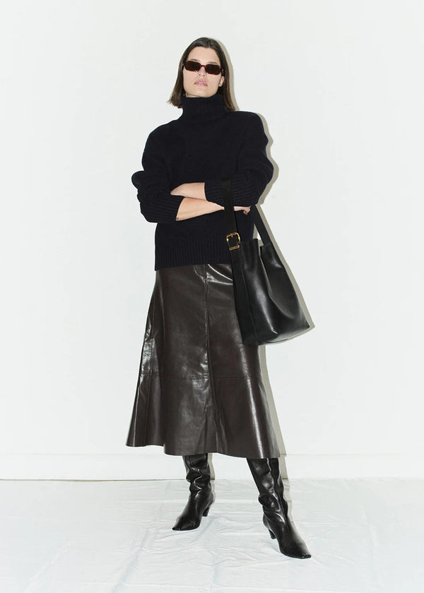 Cassia leather skirt