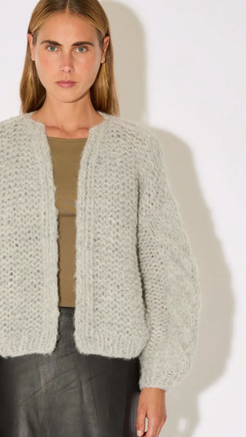 Fleecy Alpaca Bomber Cardigan