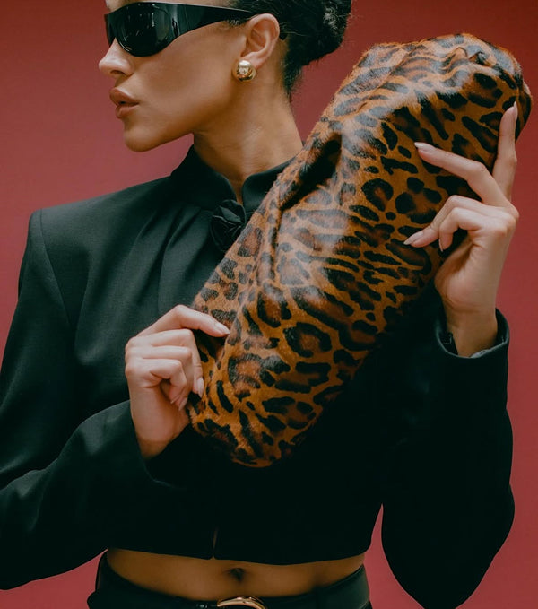 The Jino Calf- Hair Clutch
