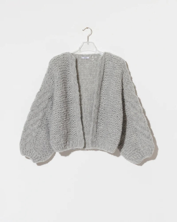 Fleecy Alpaca Bomber Cardigan