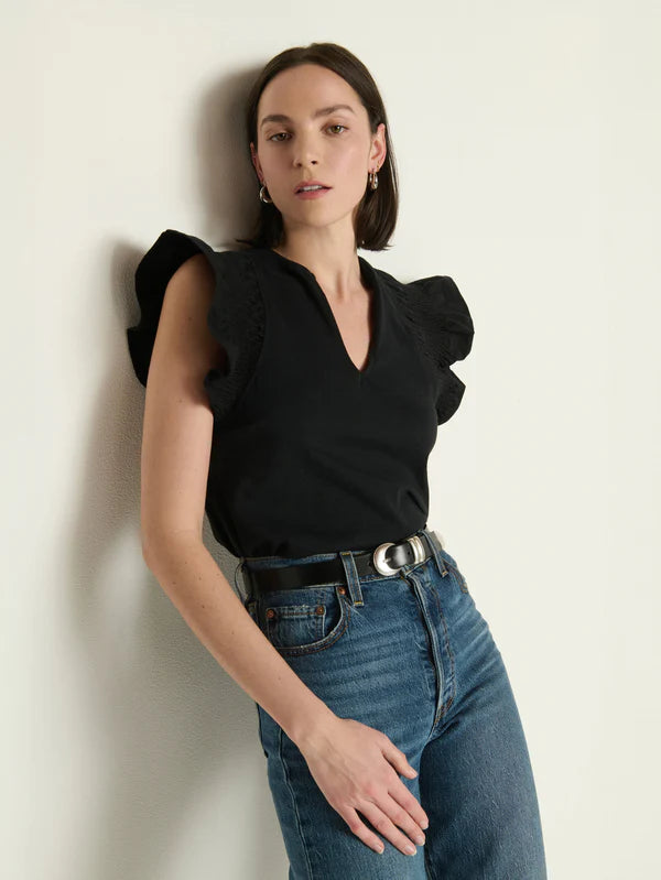 Christa Ruffle Top