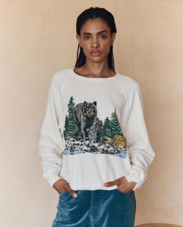 The College Sweatshirt with Black Bear Graphic