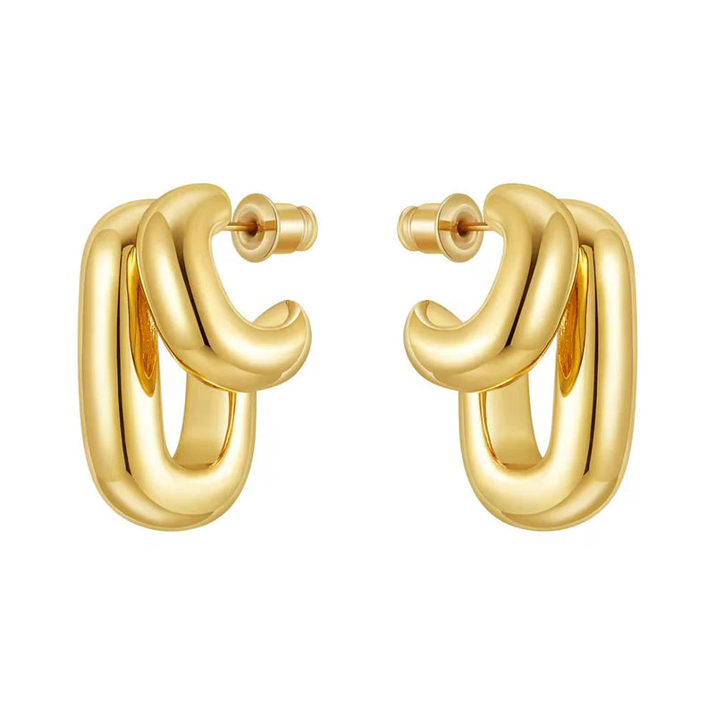 Hugo Double Hoop Earring