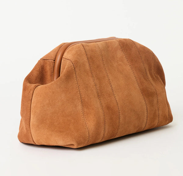 Rowe Suede Clutch Leather Bag