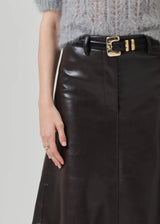 Cassia leather skirt