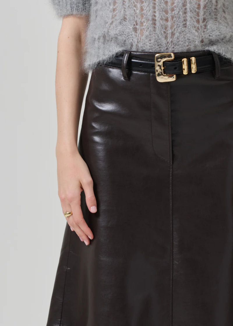 Cassia leather skirt