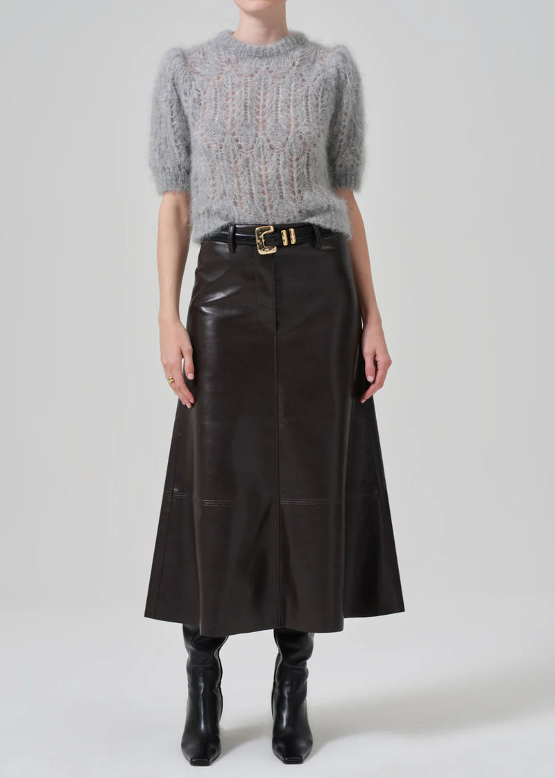 Cassia leather skirt