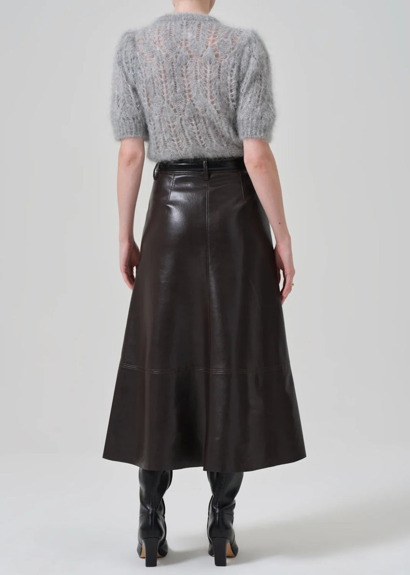 Cassia leather skirt