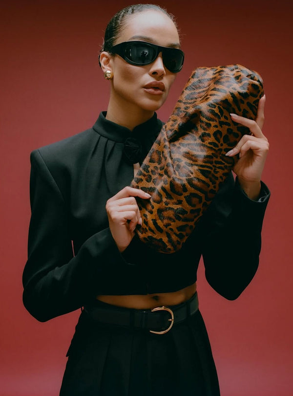 The Jino Calf- Hair Clutch