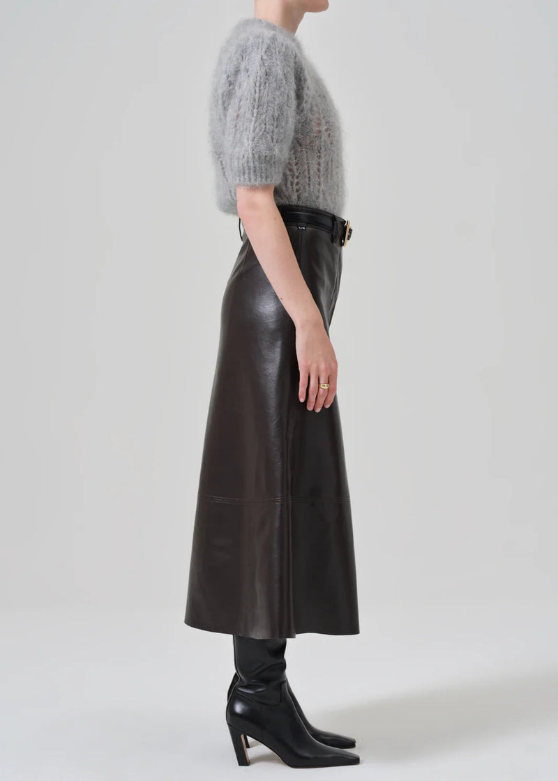 Cassia leather skirt