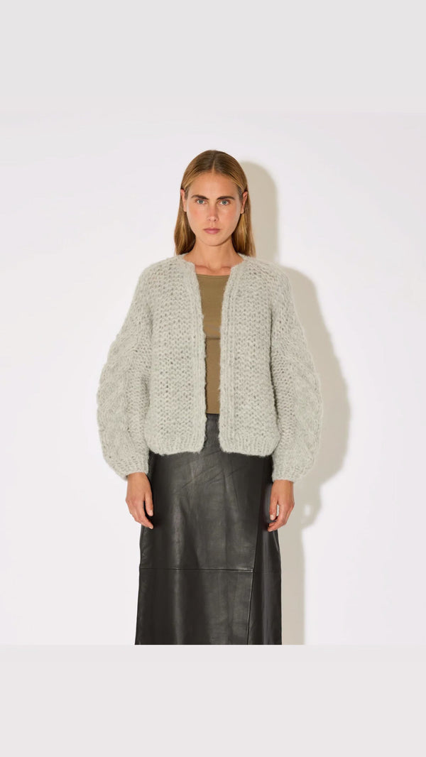 Fleecy Alpaca Bomber Cardigan