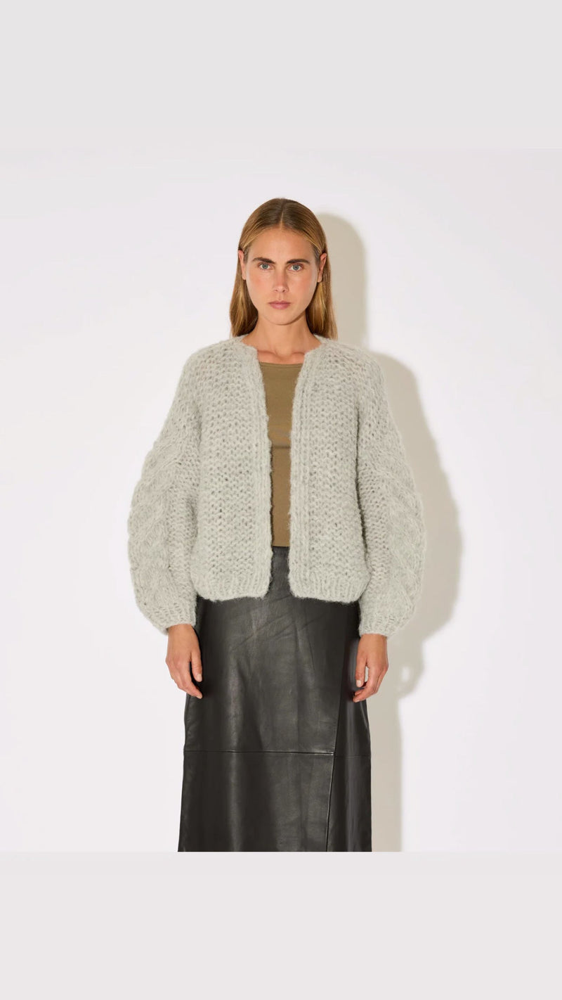 Fleecy Alpaca Bomber Cardigan