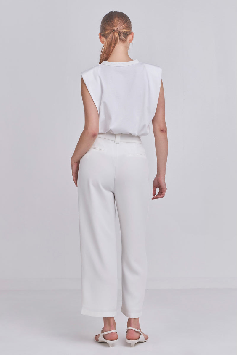 The Pleaded Pant (white)